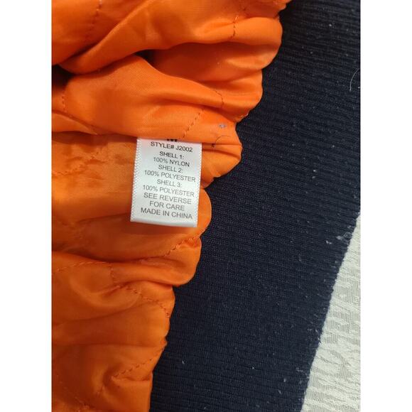 ACTIVE USA women's navy blue bomber jacket Size medium military - Picture 8 of 9